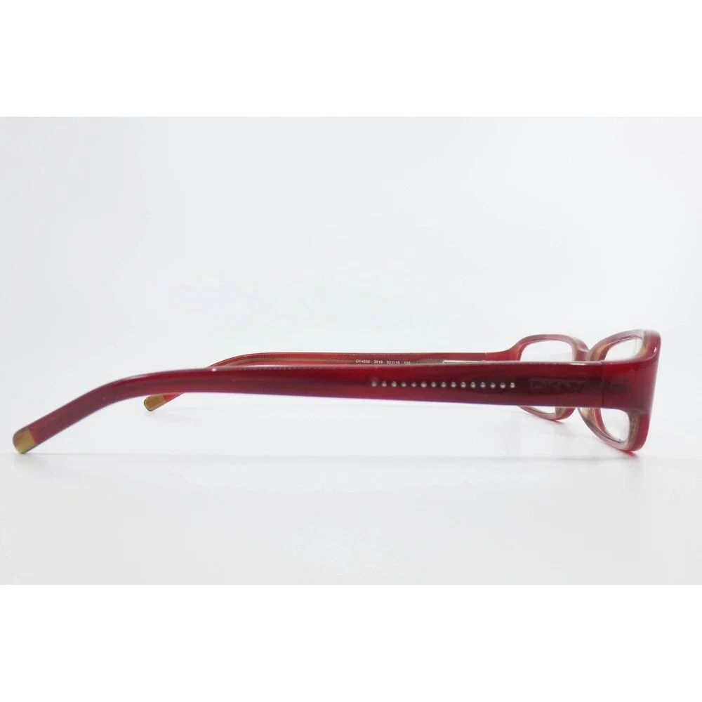 DKNY DY4550 3019 Red Rectangular Eyeglass Frames 52-16-135 Womens Eyewear